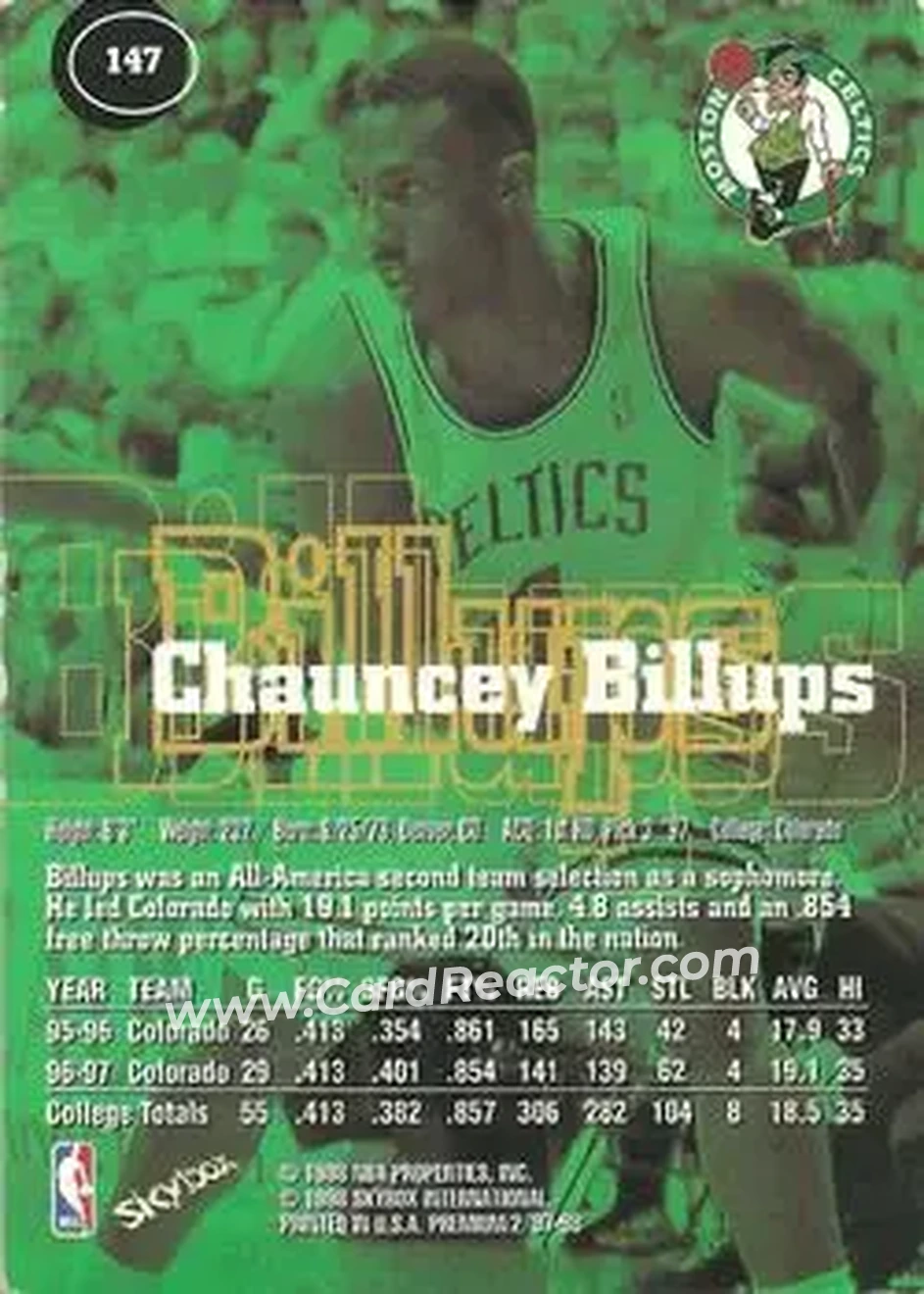 Back of Chauncey Billups