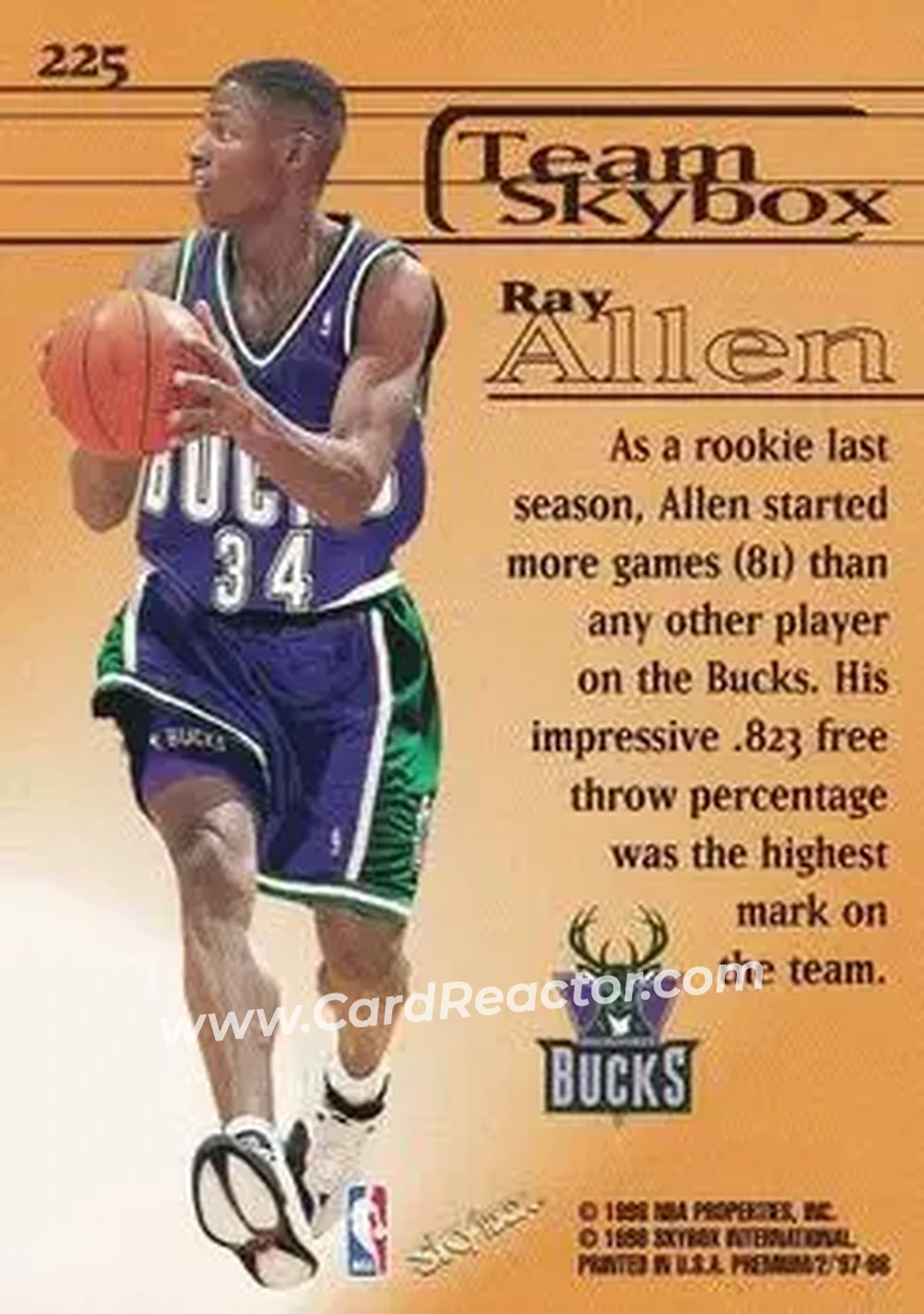 Back of Ray Allen