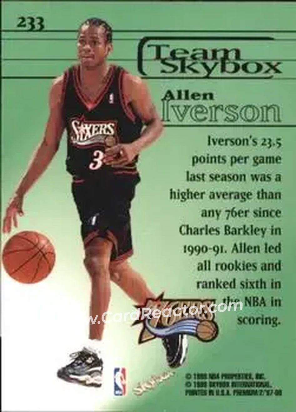 Back of Allen Iverson