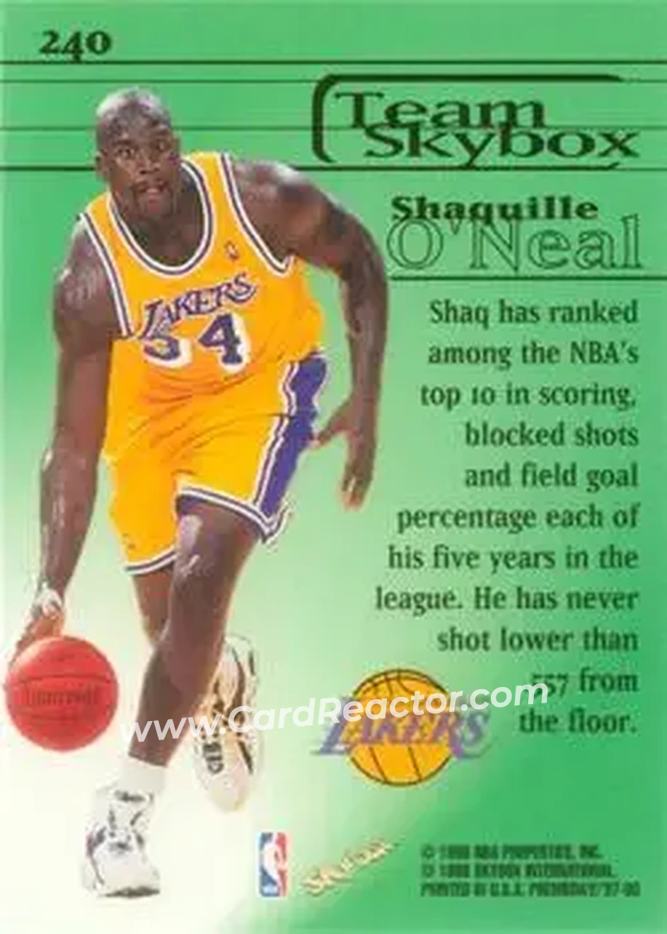 Back of Shaquille O'Neal