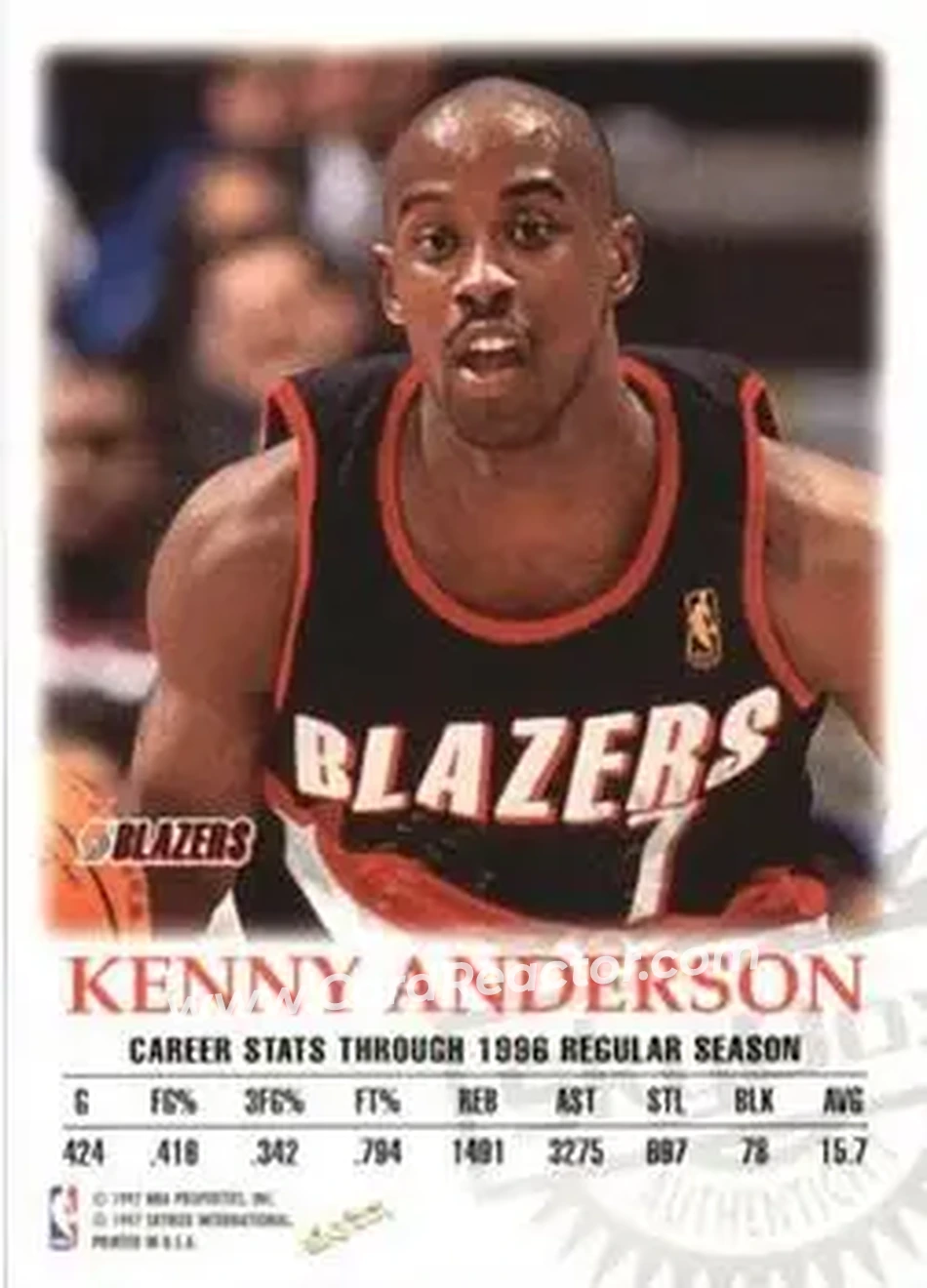 Back of Kenny Anderson