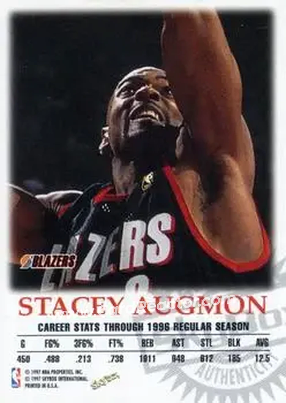 Back of Stacey Augmon