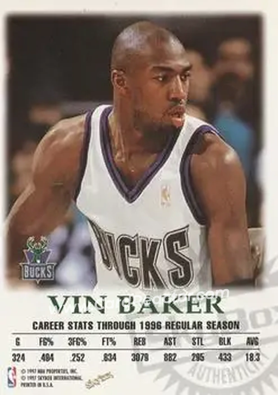 Back of Vin Baker