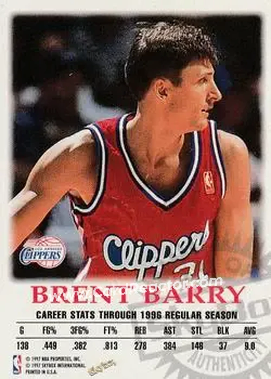 Back of Brent Barry