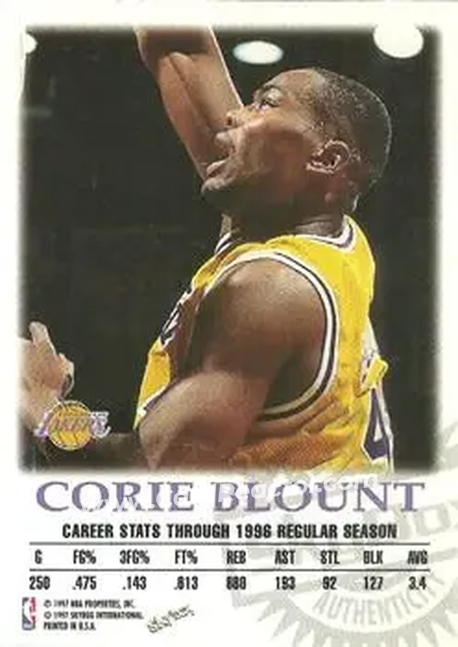 Back of Corie Blount