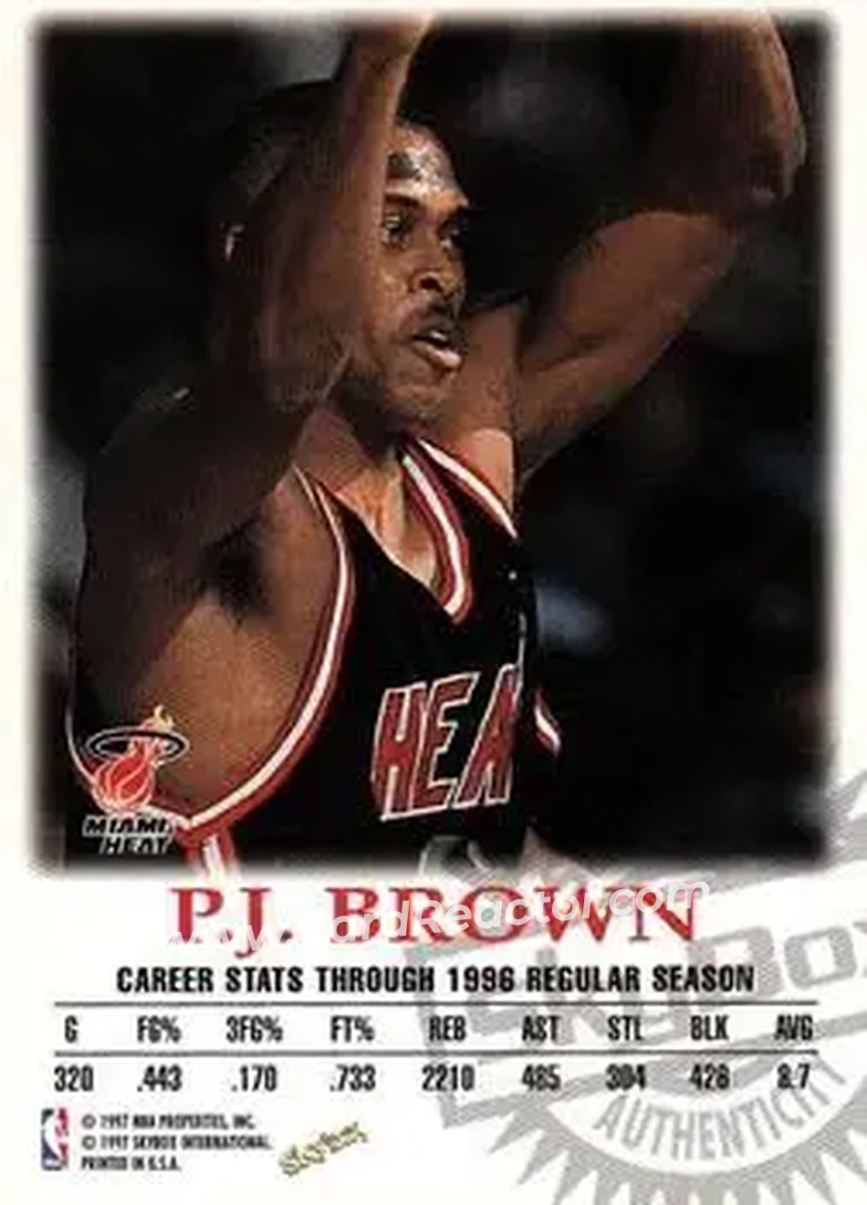 Back of P.J. Brown