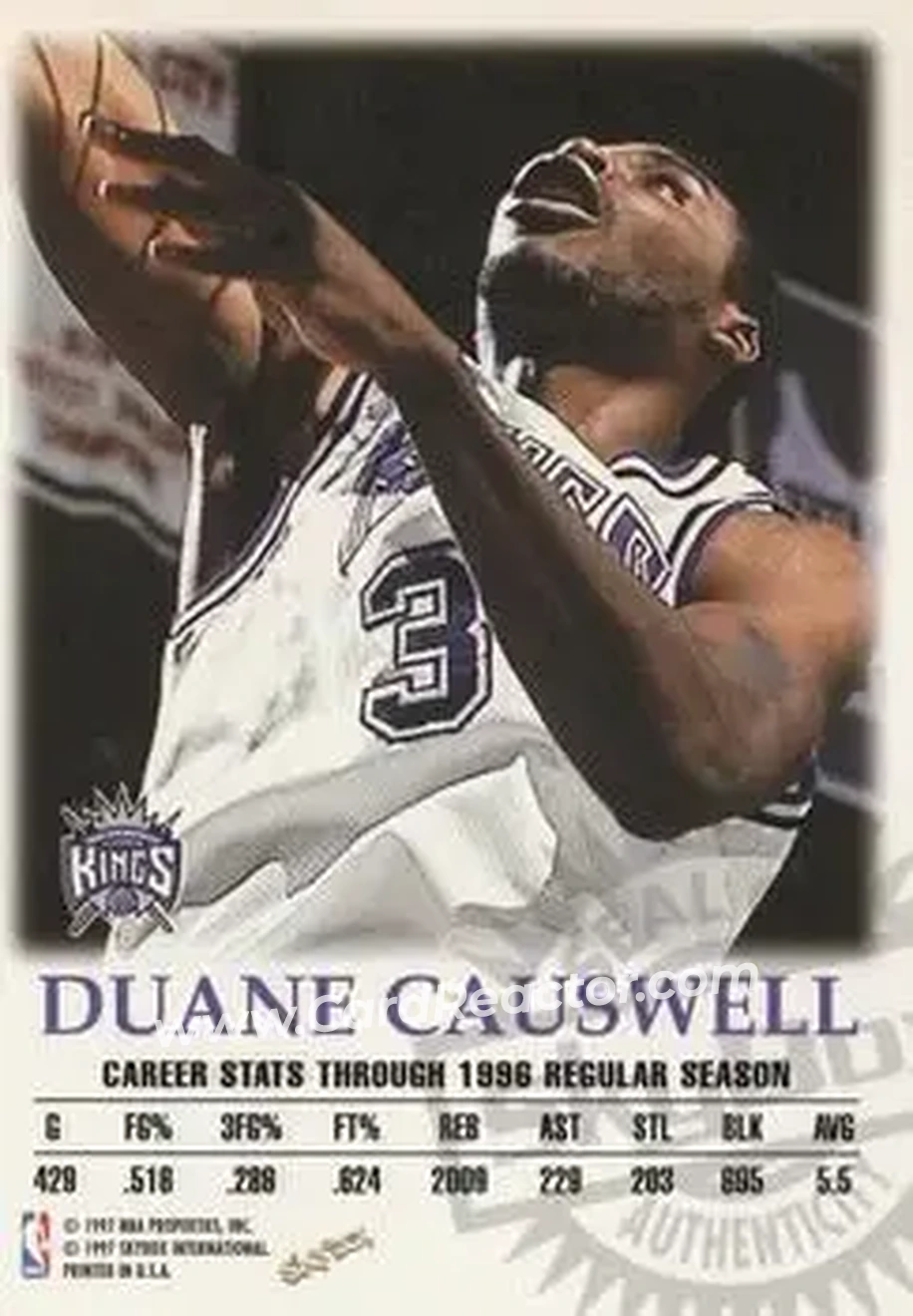 Back of Duane Causwell