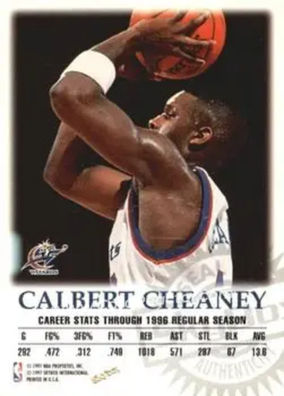 Back of Calbert Cheaney