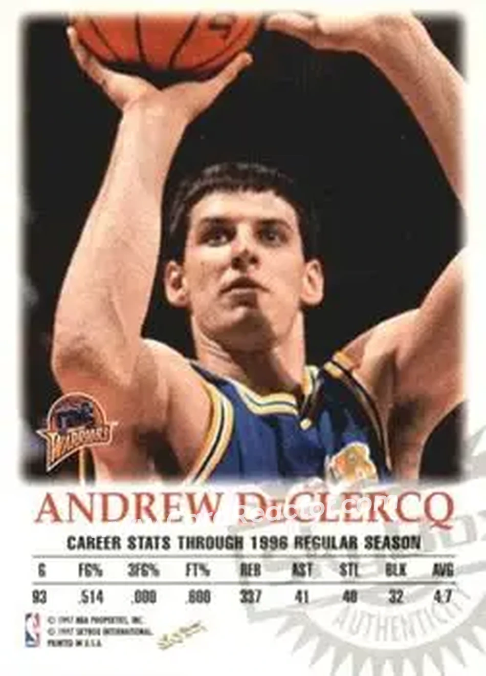 Back of Andrew DeClercq
