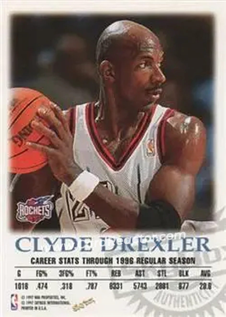 Back of Clyde Drexler