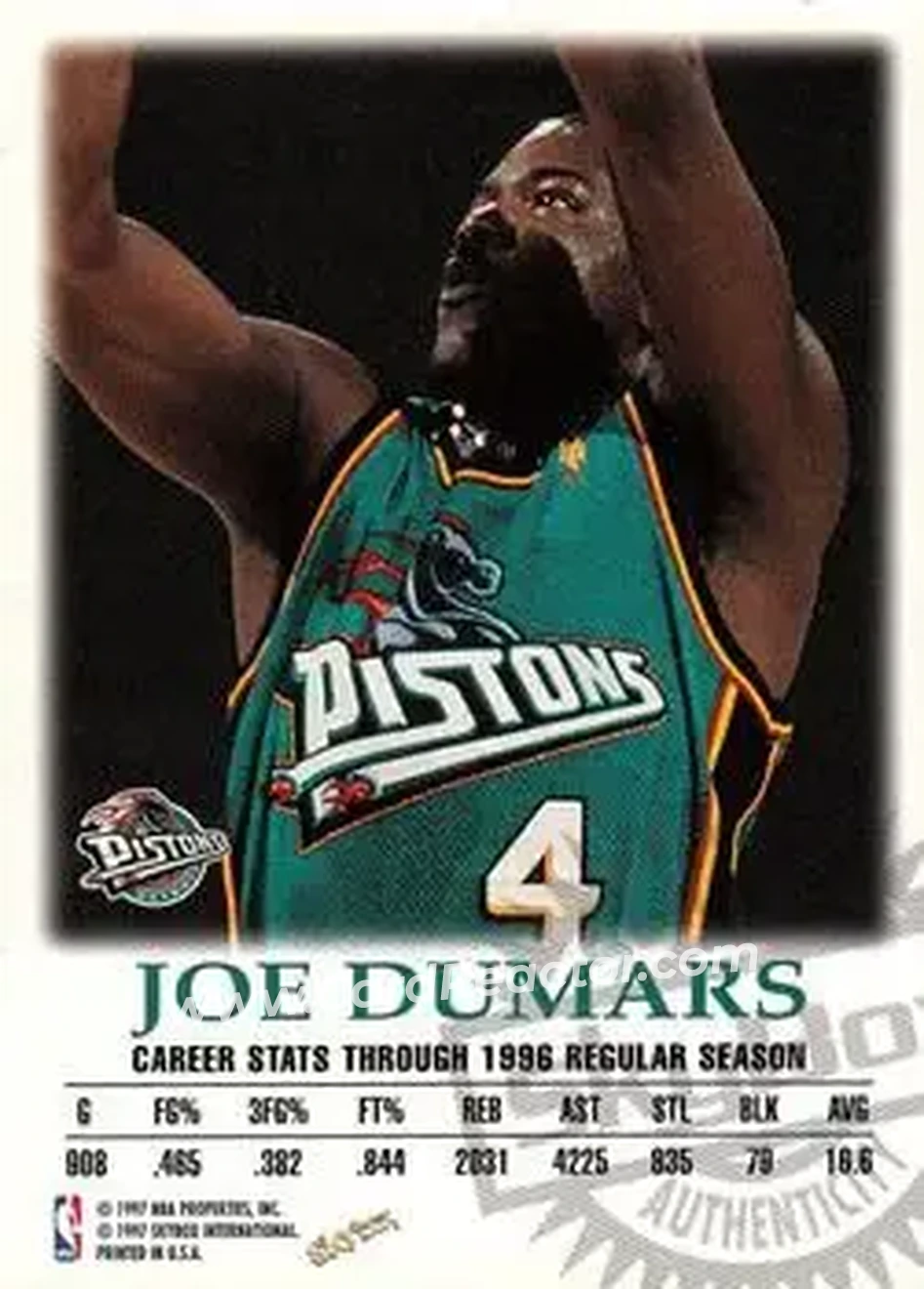 Back of Joe Dumars
