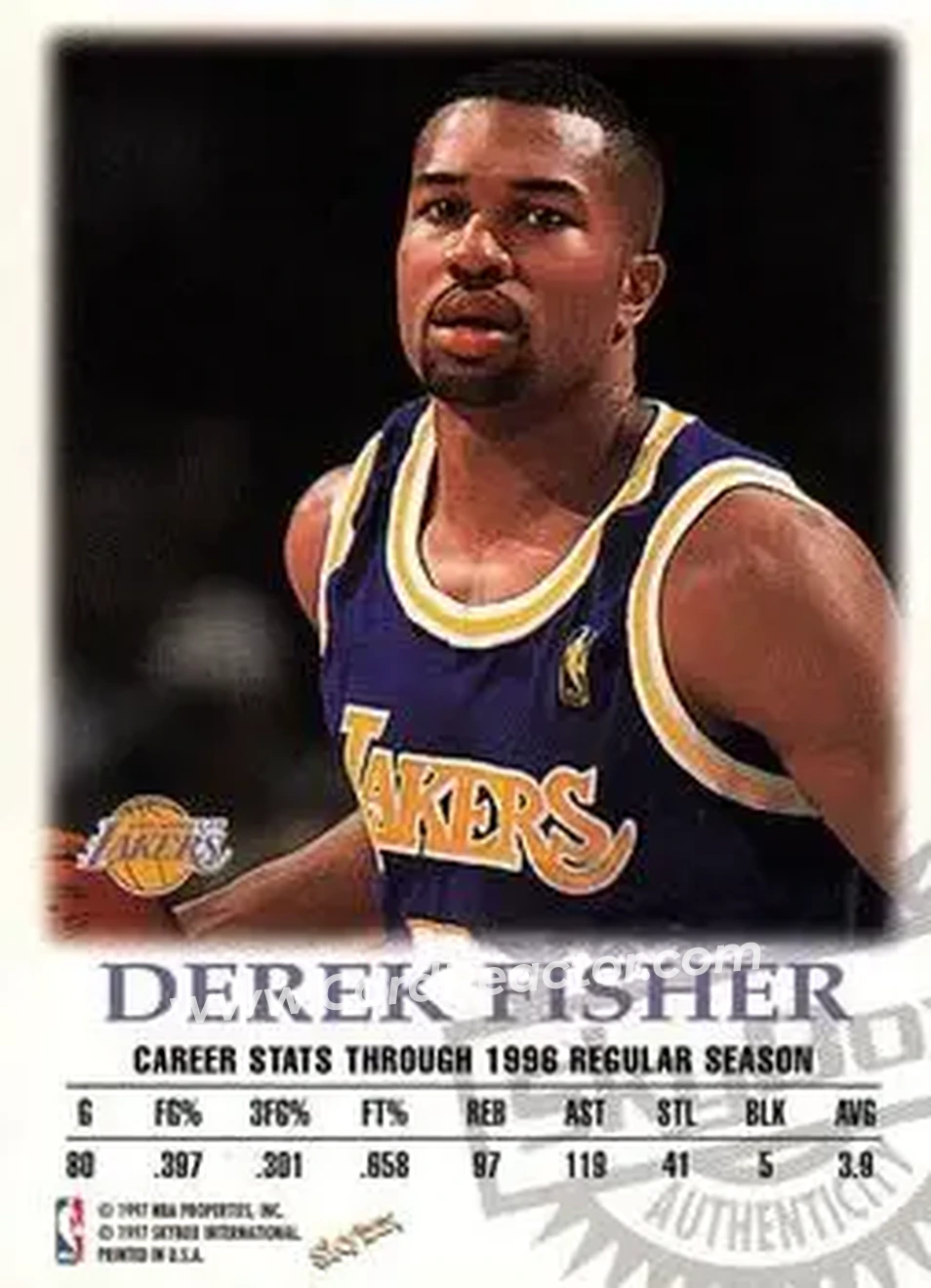 Back of Derek Fisher