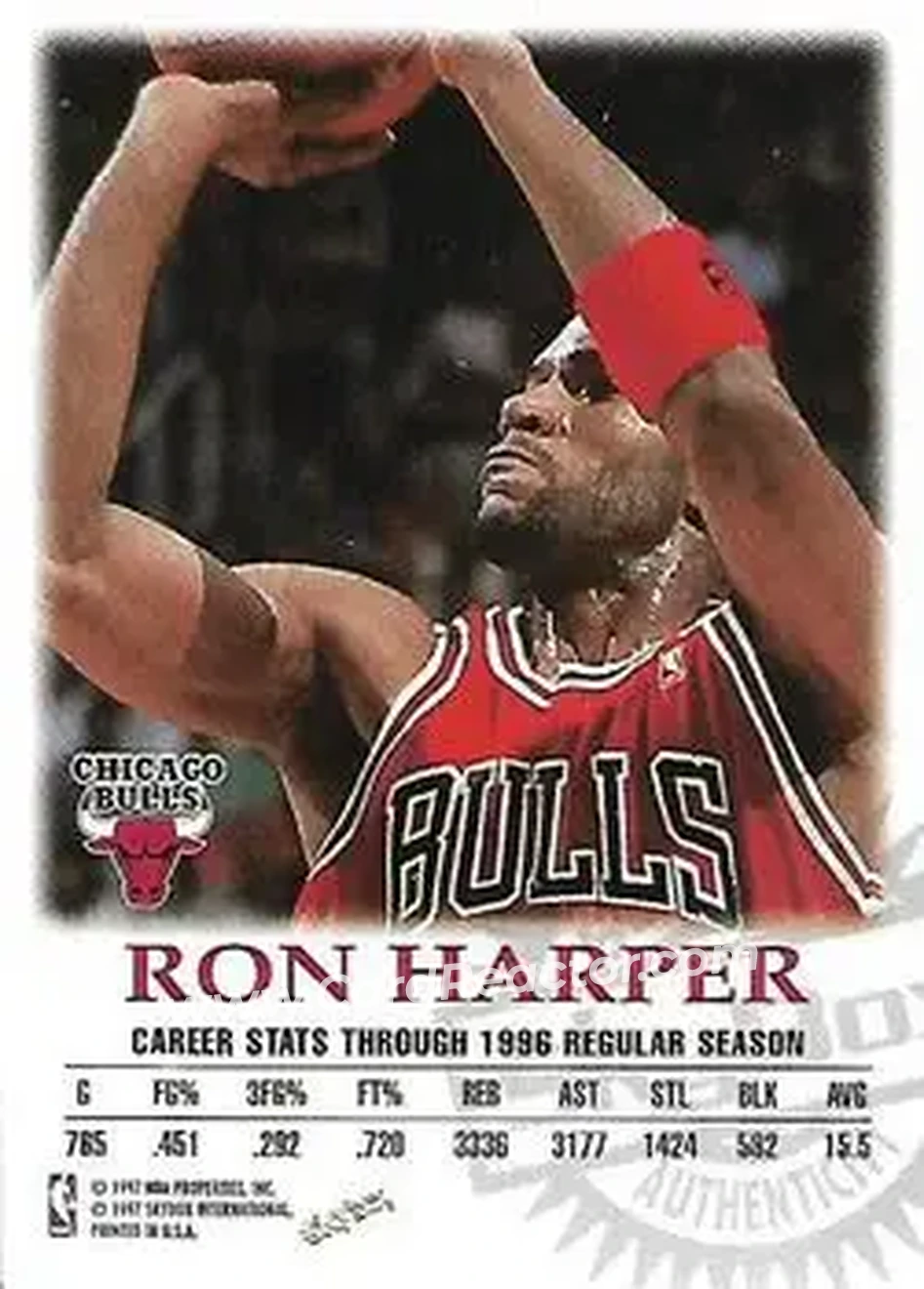 Back of Ron Harper