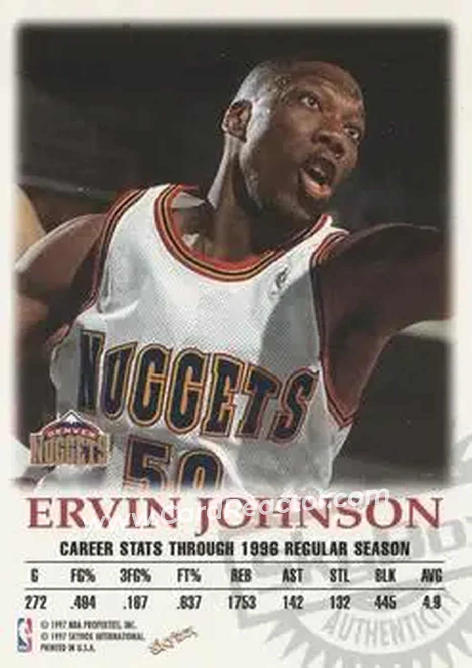 Back of Ervin Johnson