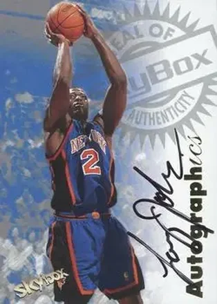 1997-98 SkyBox Premium #NNO Autographics Larry Johnson