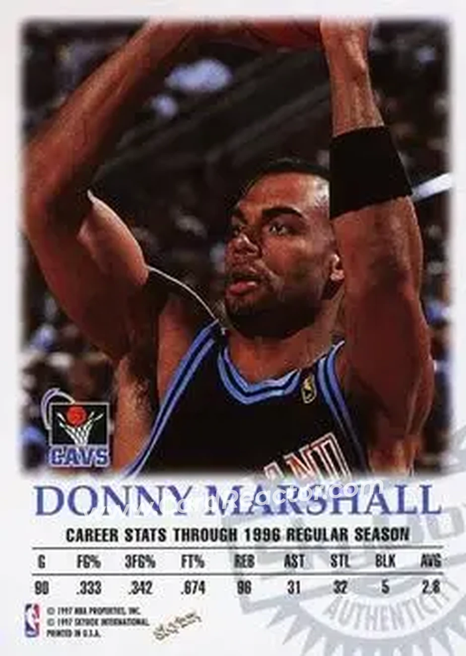 Back of Donny Marshall