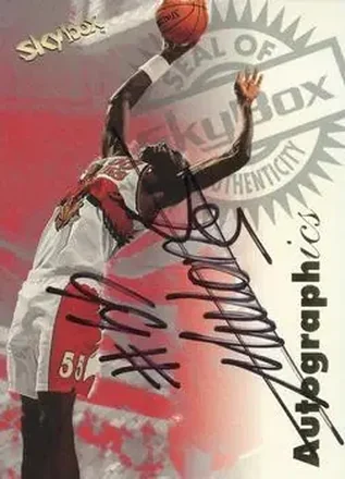 1997-98 SkyBox Premium #NNO Autographics Dikembe Mutombo