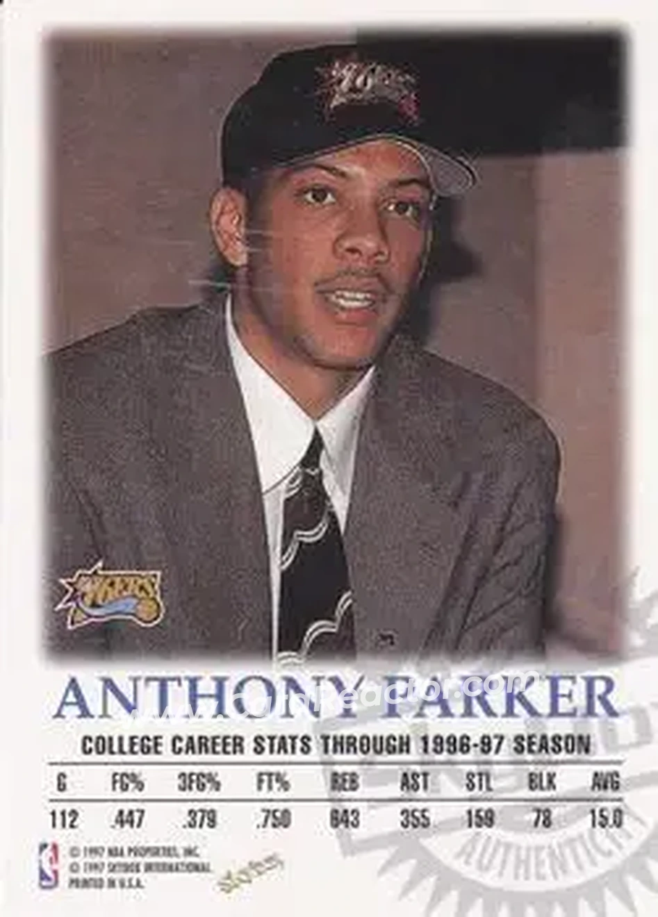 Back of Anthony Parker