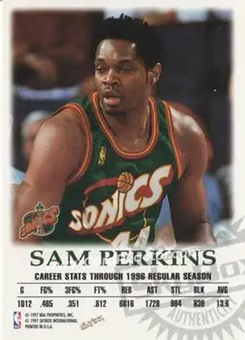 Back of Sam Perkins