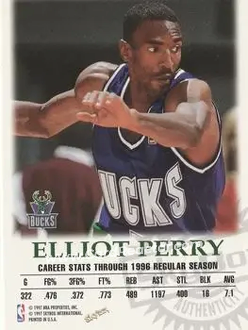Back of Elliot Perry