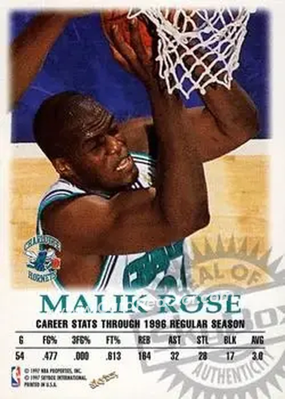 Back of Malik Rose