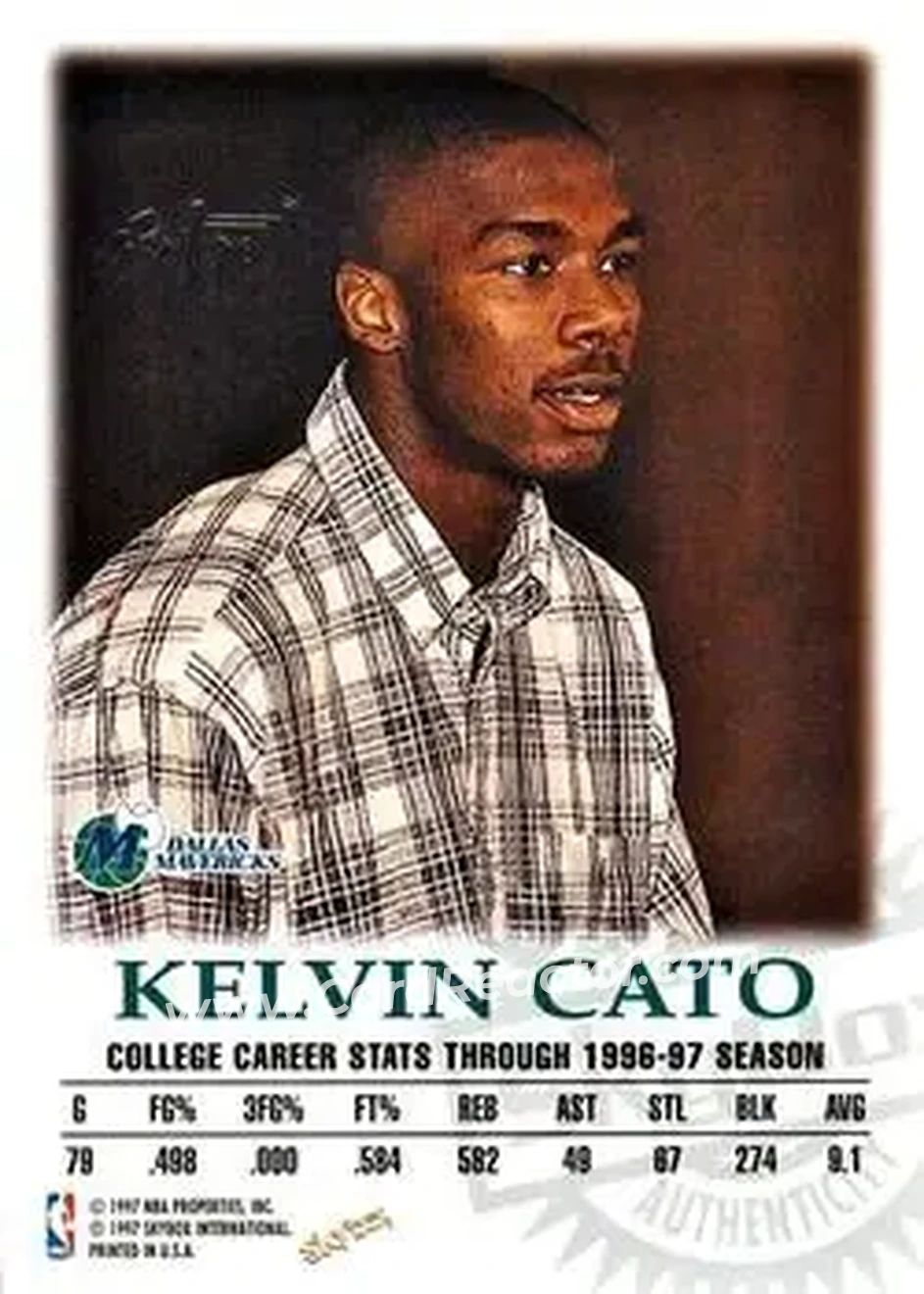 Back of Kelvin Cato