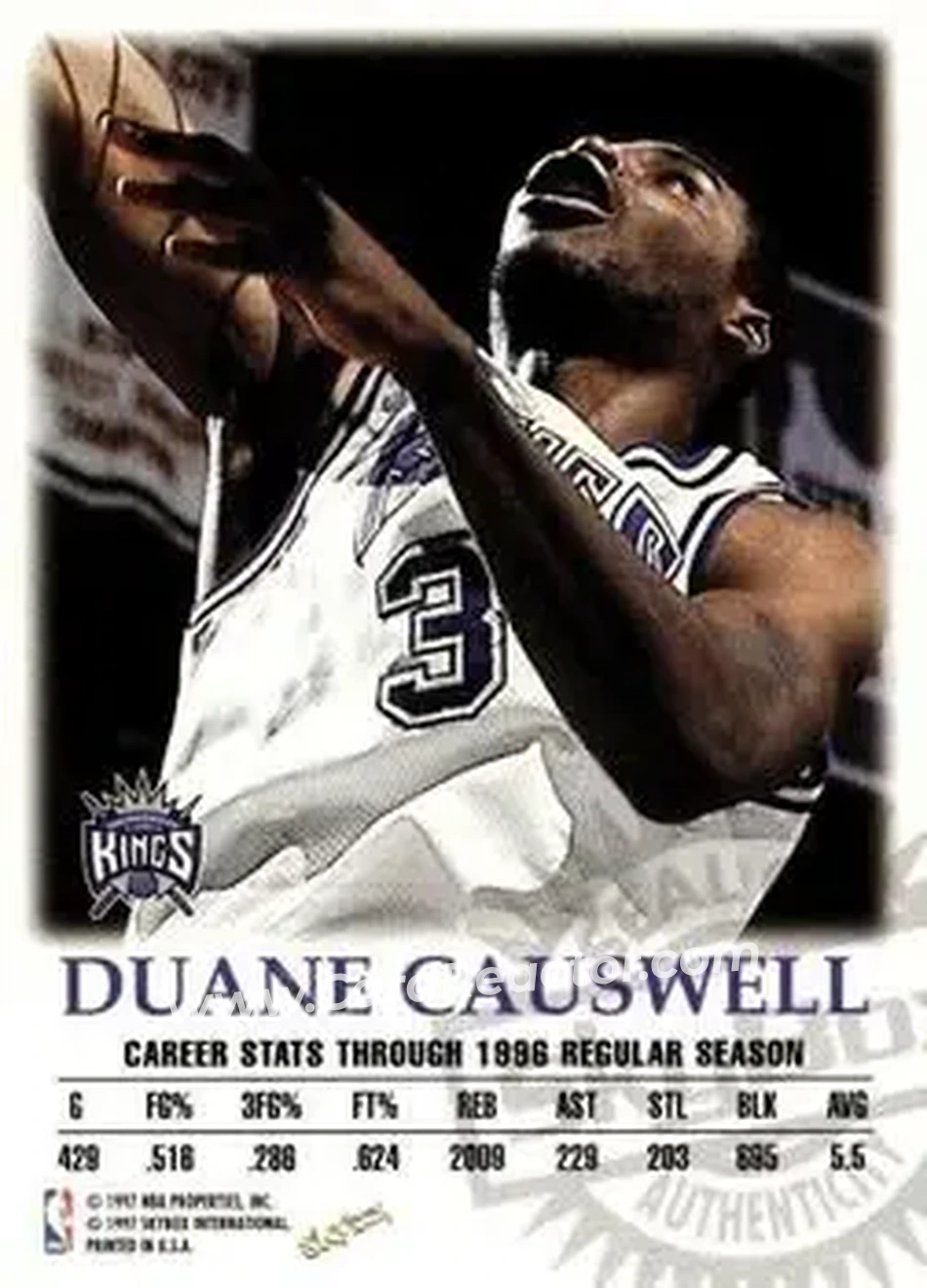 Back of Duane Causwell