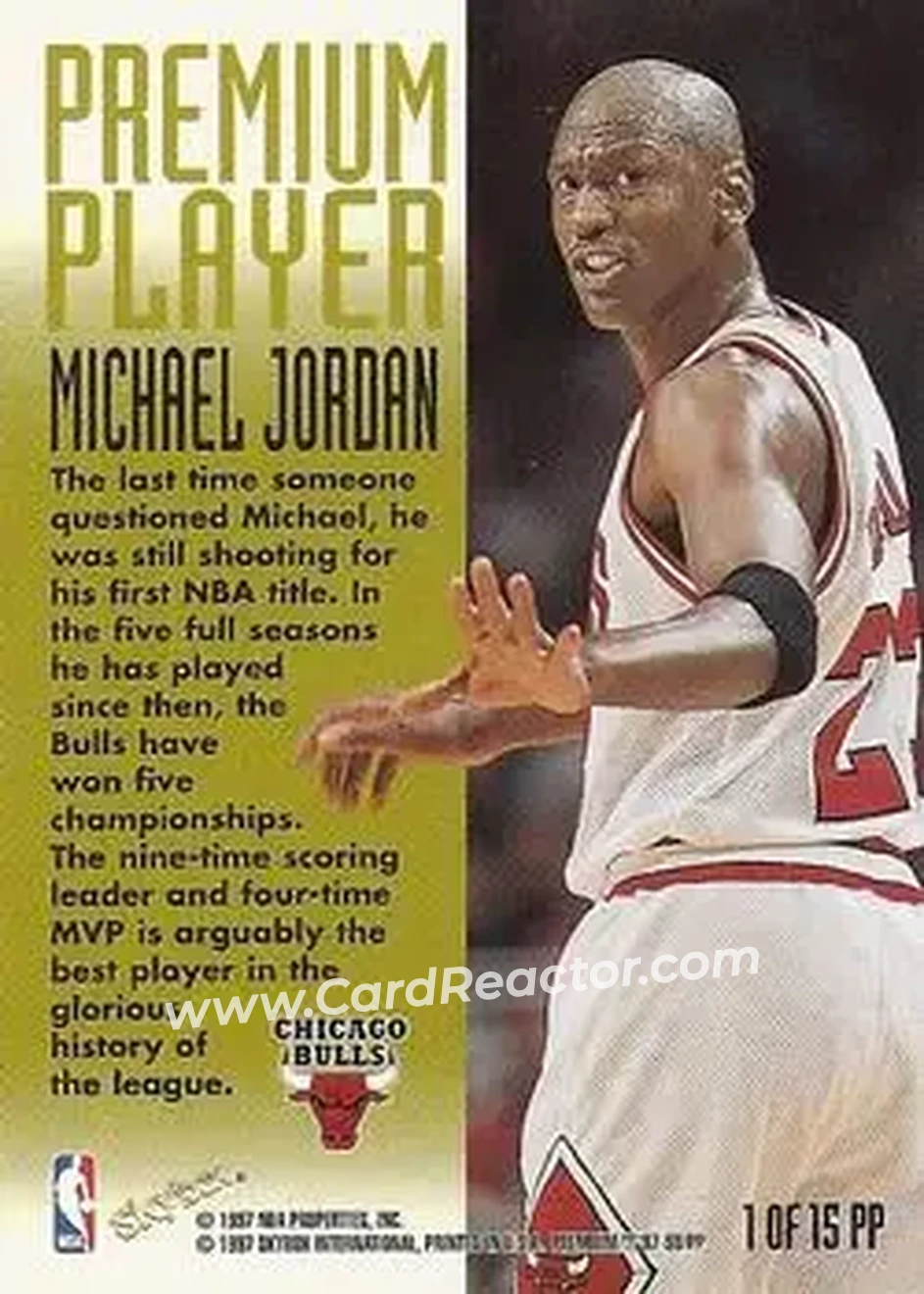 Back of Michael Jordan