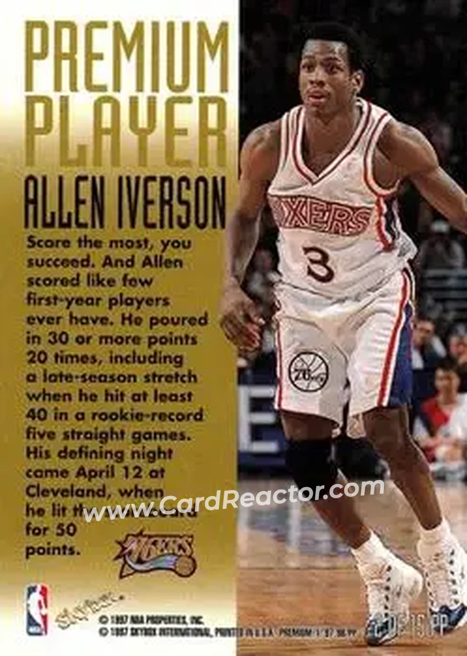 Back of Allen Iverson