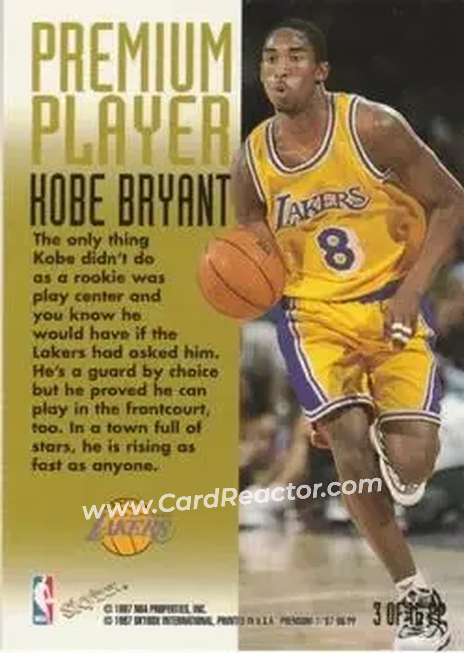 Back of Kobe Bryant
