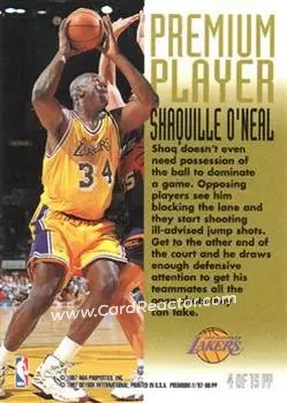 Back of Shaquille O'Neal