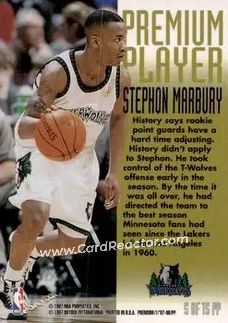 Back of Stephon Marbury