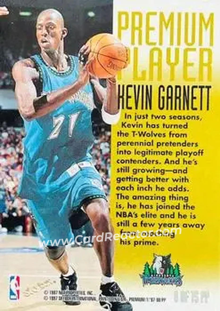 Back of Kevin Garnett