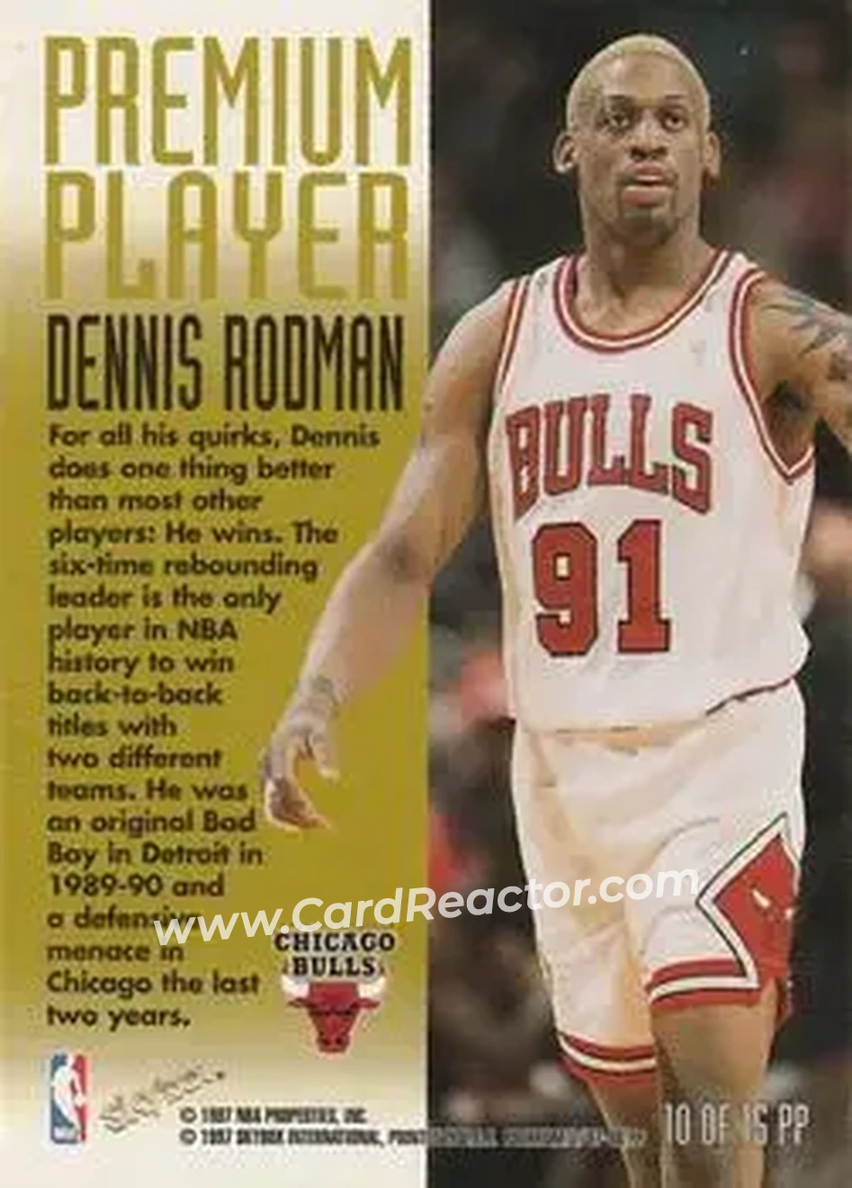 Back of Dennis Rodman
