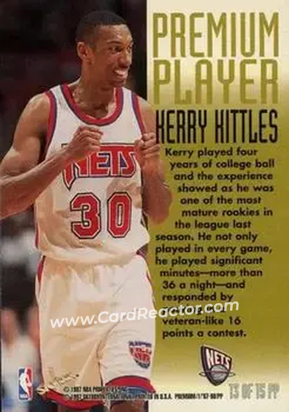 Back of Kerry Kittles