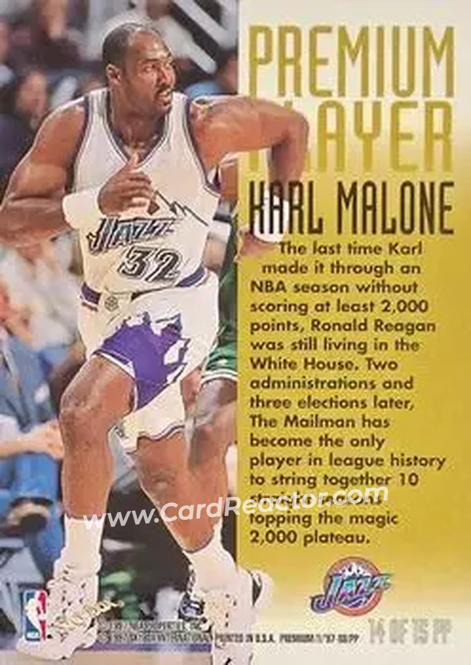 Back of Karl Malone
