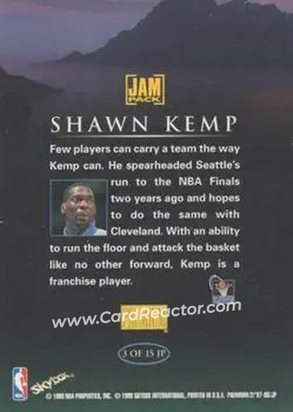 Back of Shawn Kemp