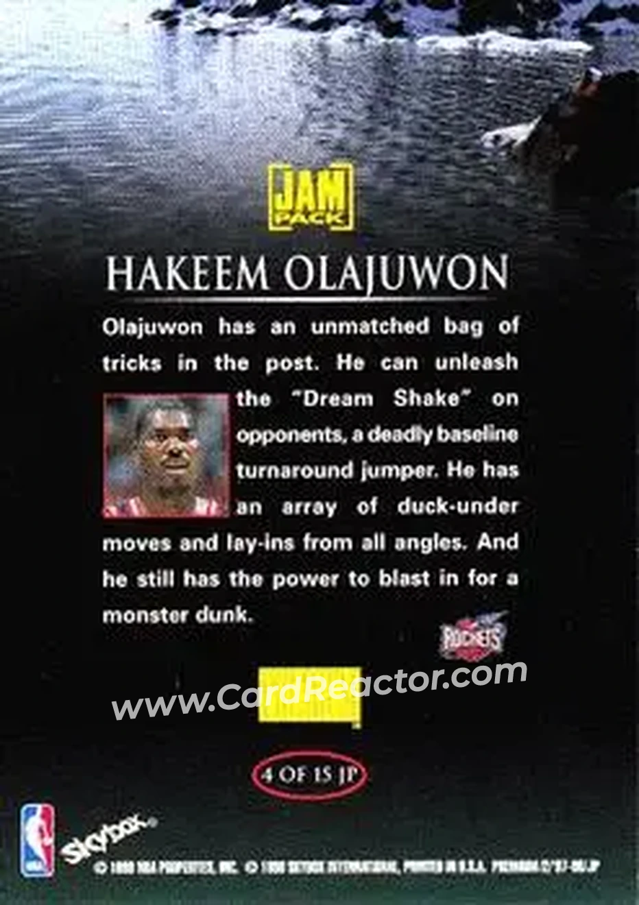 Back of Hakeem Olajuwon