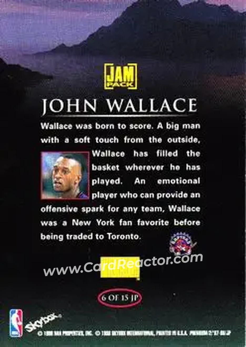 Back of John Wallace