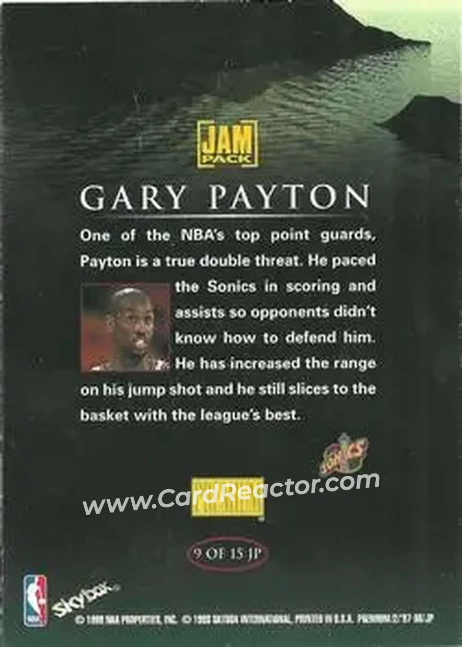 Back of Gary Payton