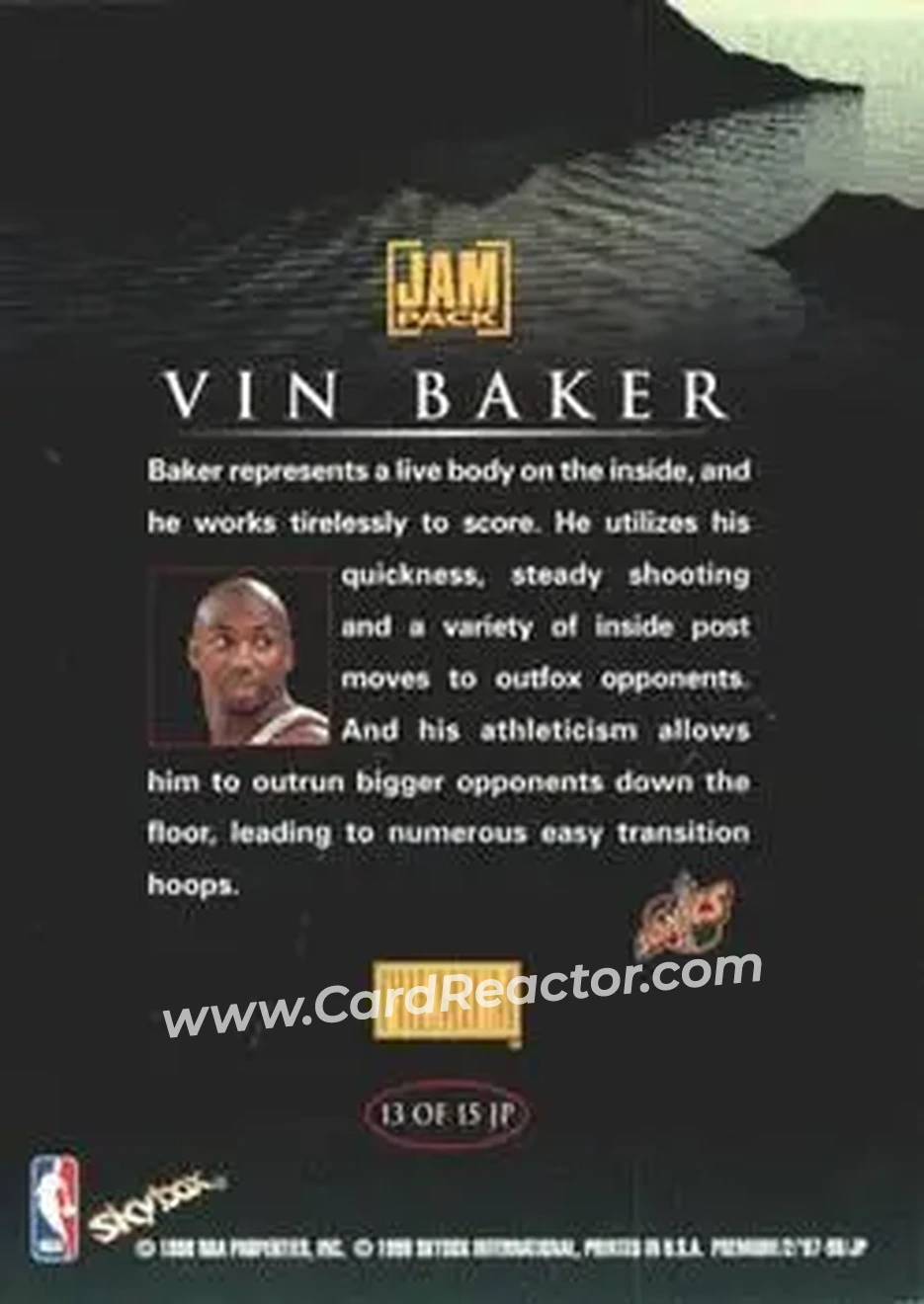 Back of Vin Baker