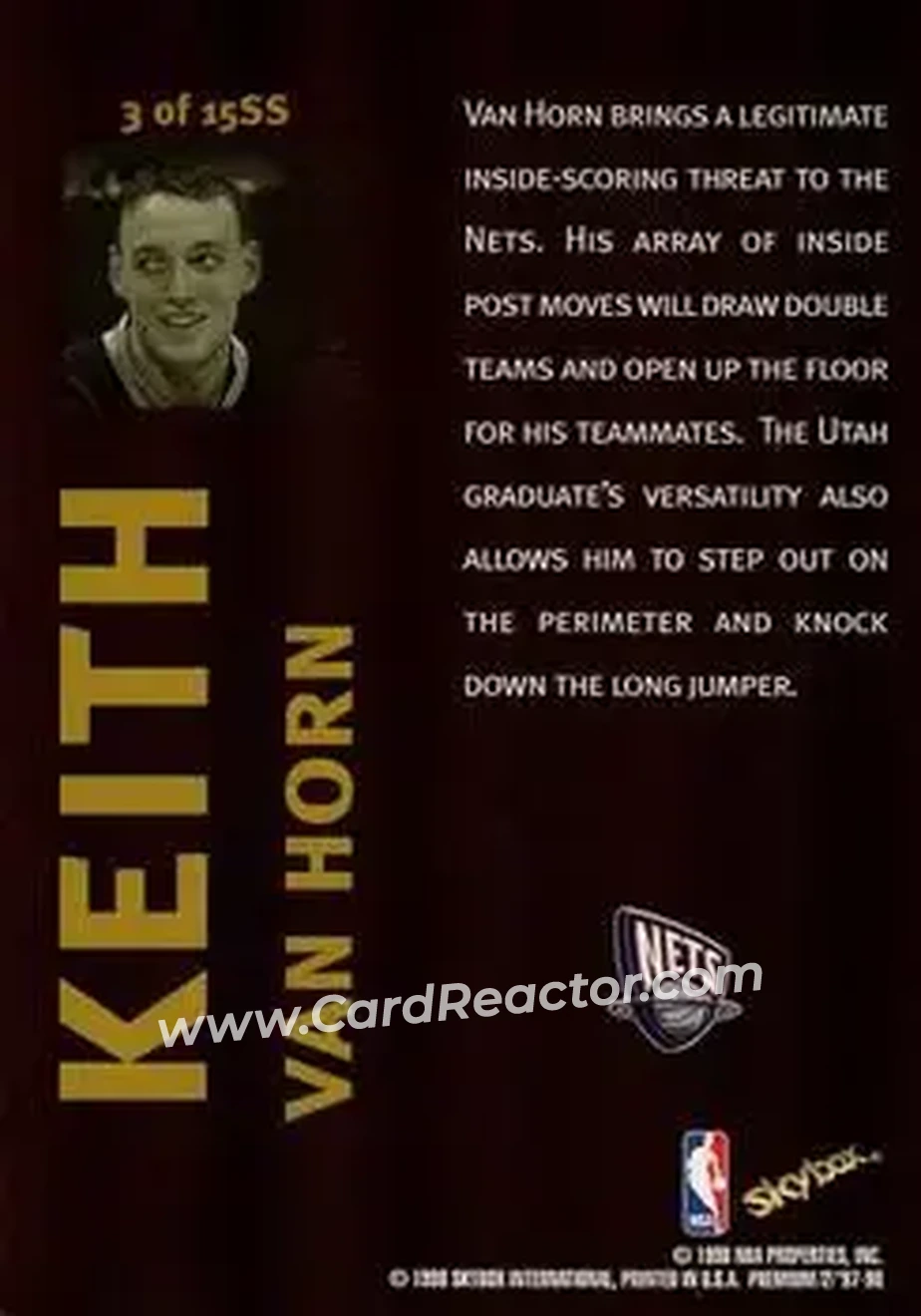 Back of Keith Van Horn