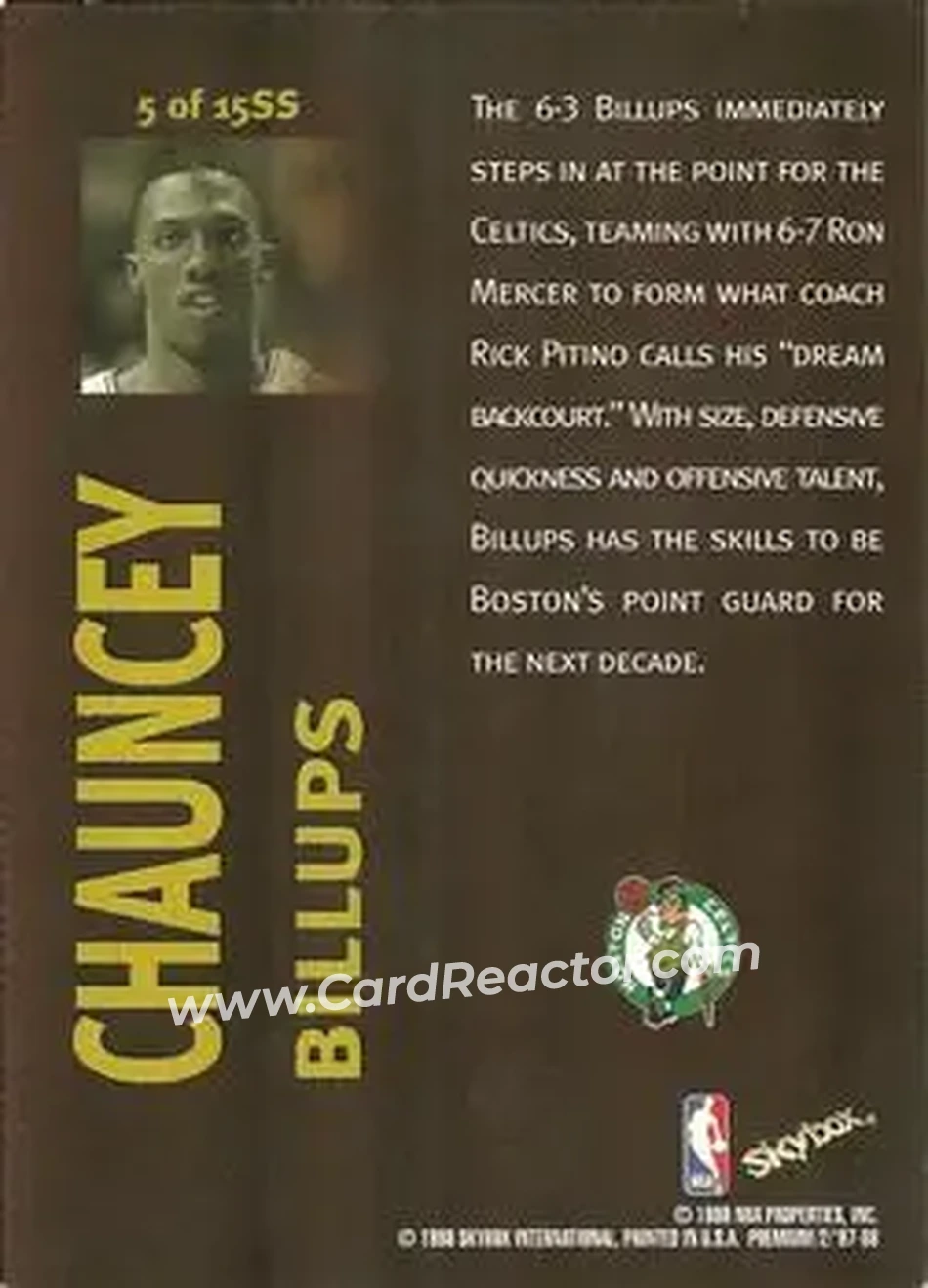 Back of Chauncey Billups