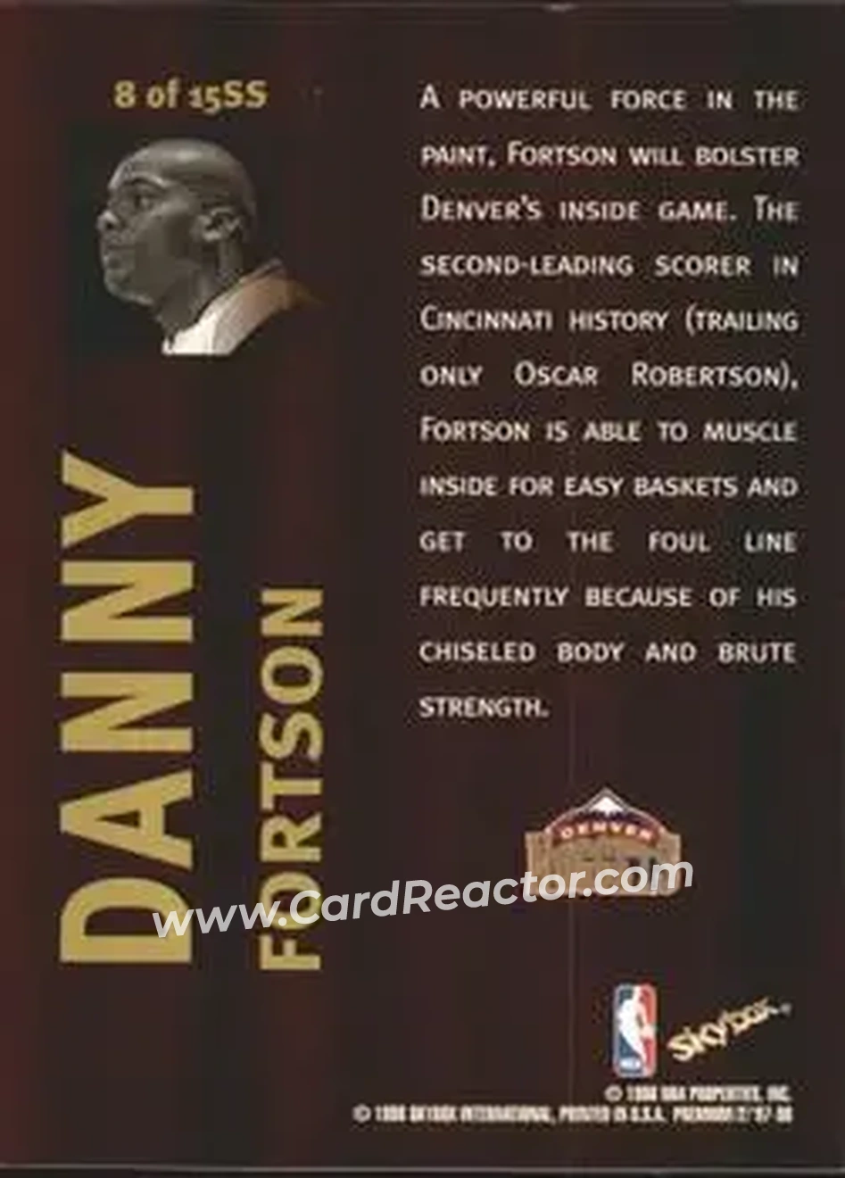 Back of Danny Fortson