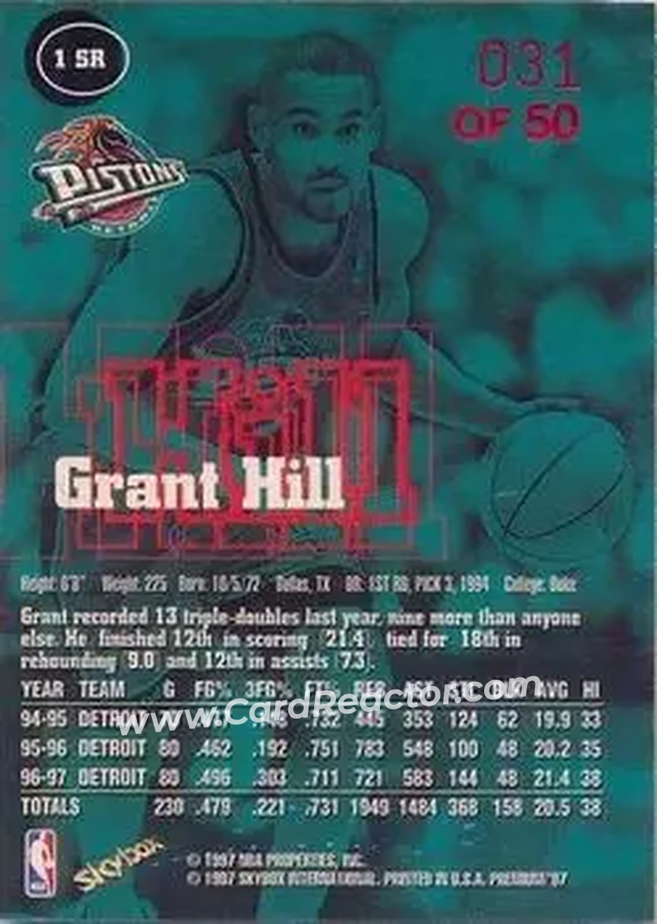 Back of Grant Hill