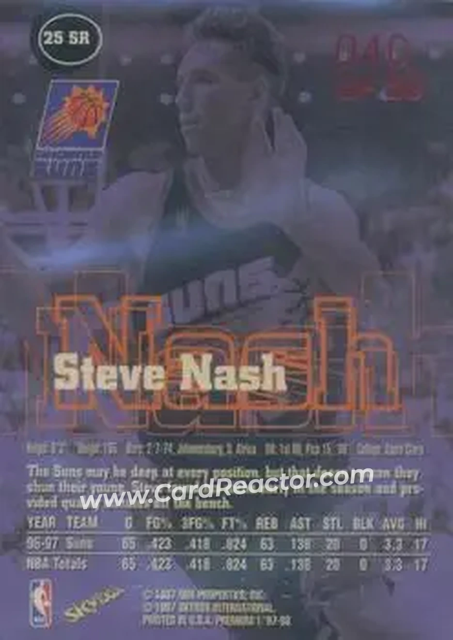 Back of Steve Nash