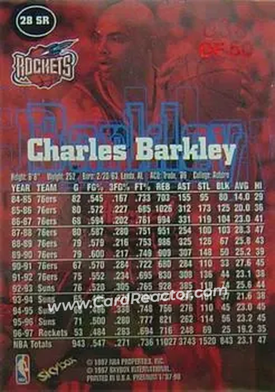 Back of Charles Barkley
