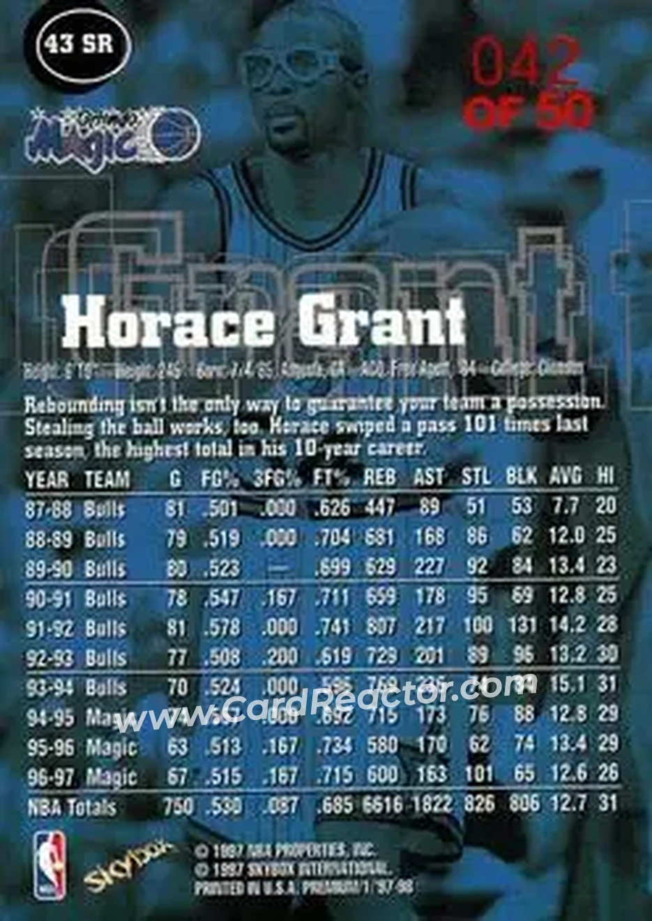 Back of Horace Grant