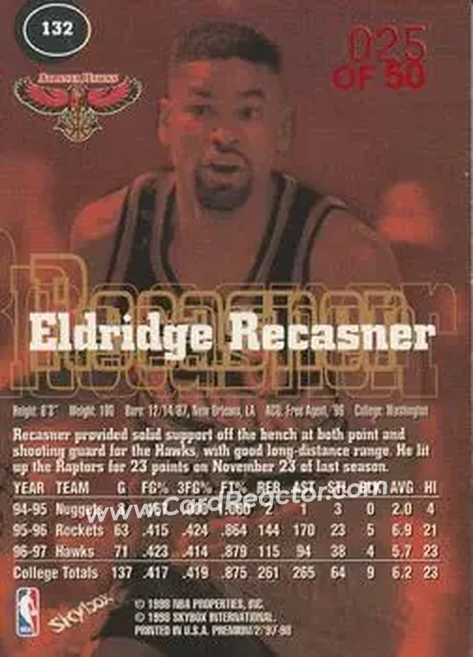 Back of Eldridge Recasner