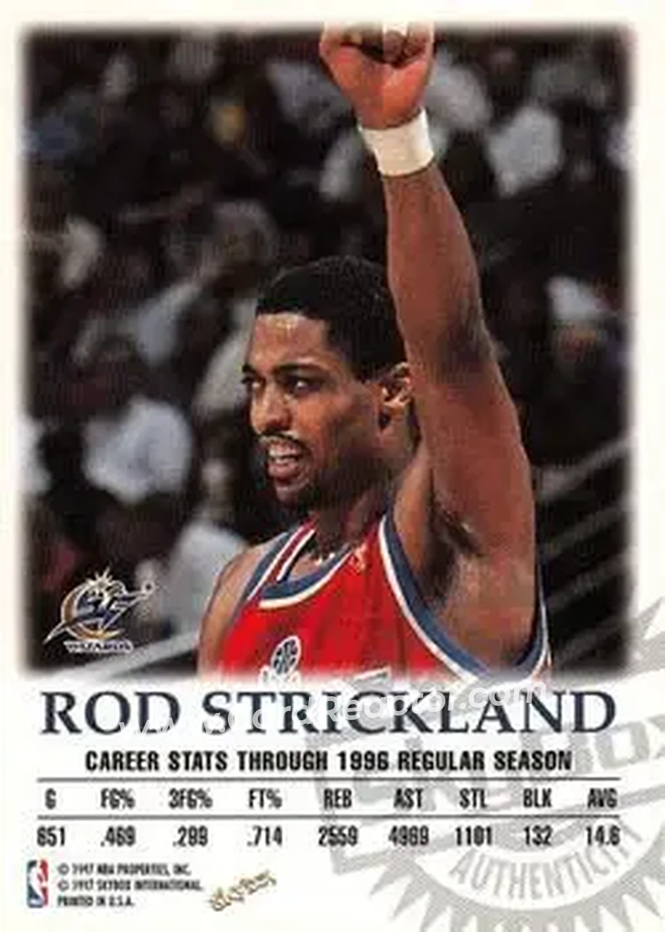 Back of Rod Strickland